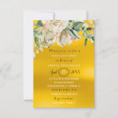 Vrijgezellenfeest Flower Brunch Spark Gold Lemon Kaart (Voorkant)