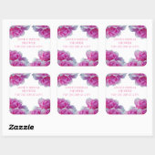 Vrijgezellenfeest Flower Magic Vierkante Sticker (Vel)