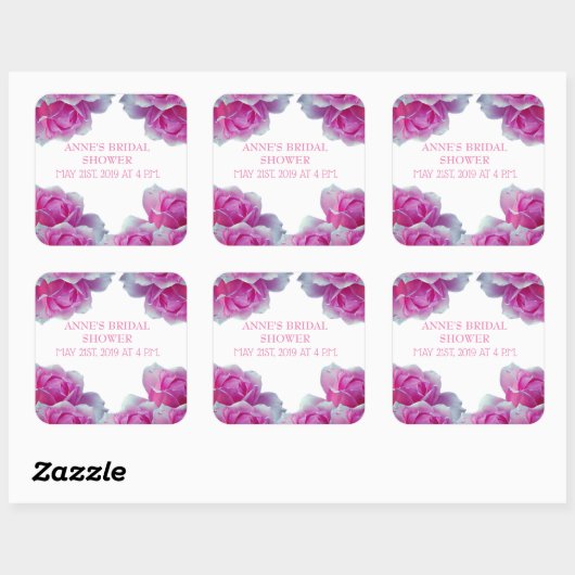 Vrijgezellenfeest Flower Magic Vierkante Sticker (Vel)