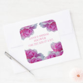 Vrijgezellenfeest Flower Magic Vierkante Sticker (Envelop)