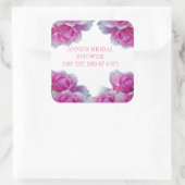 Vrijgezellenfeest Flower Magic Vierkante Sticker (Tas)