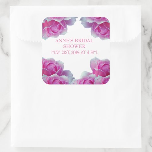 Vrijgezellenfeest Flower Magic Vierkante Sticker (Tas)