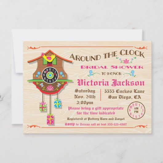 Vrijgezellenfeest Folk art Cuckoo Kaart (Voorkant)