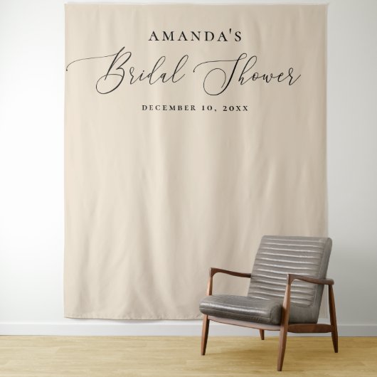 Vrijgezellenfeest foto achtergrond | Blush ivoor e Wandkleed (In situ)