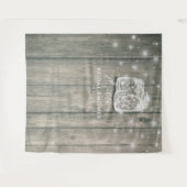 Vrijgezellenfeest Foto achtergrond hout Mason Jar  Wandkleed (Voorkant (horizontaal))