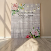 Vrijgezellenfeest Foto Achtergrondbloemen Houtlamp Wandkleed