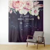 Vrijgezellenfeest Foto Achtergrondbloemen Paarse l Wandkleed (In situ)