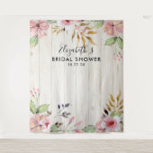 Vrijgezellenfeest Foto-achtergrondbloemen Rustic W Wandkleed (Voorkant)