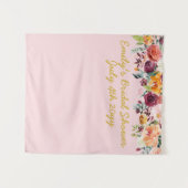 Vrijgezellenfeest Foto Booth Backdrop Blush Pink G Wandkleed (Voorkant (horizontaal))