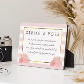 Vrijgezellenfeest Foto Booth Sign Plaque Pink Stri Fotoplaat