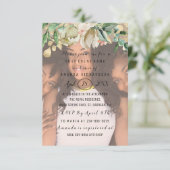 Vrijgezellenfeest Foto Flowers Gold Spark Wreate Kaart (Staand voorkant)