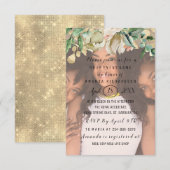 Vrijgezellenfeest Foto Flowers Gold Spark Wreate Kaart (Voorkant / Achterkant)