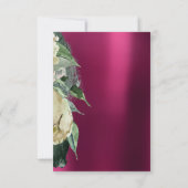 Vrijgezellenfeest Foto Maroon Floral Birthday MARS Kaart (Achterkant)