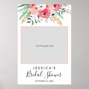 Vrijgezellenfeest Foto Prop Lijst Floral Wedding Poster