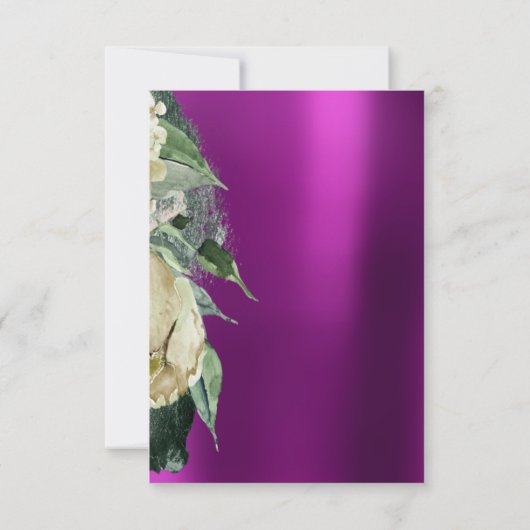 Vrijgezellenfeest Foto Roze Floral Birthday Unicor Kaart (Achterkant)