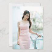 Vrijgezellenfeest Foto Uitnodigingen Bloemen Water (Achterkant)