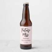 Vrijgezellenfeest Future Mrs Blush Pink Bier Etiket (Voorkant)