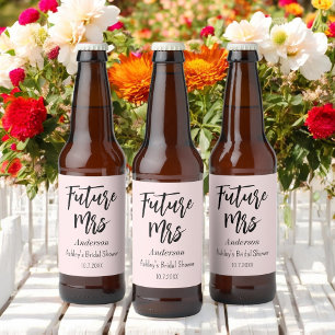 Vrijgezellenfeest Future Mrs Blush Pink Bier Etiket