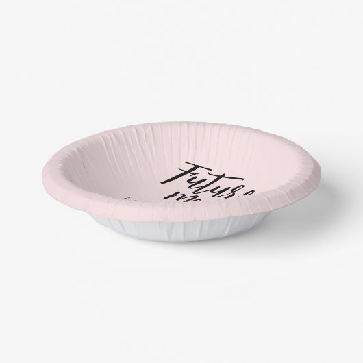 Vrijgezellenfeest Future Mrs Blush Pink Papieren Kommen (Gebogen)