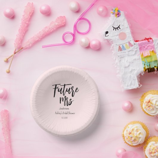 Vrijgezellenfeest Future Mrs Blush Pink Papieren Kommen (Feest)