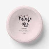 Vrijgezellenfeest Future Mrs Blush Pink Papieren Kommen (Voorkant)