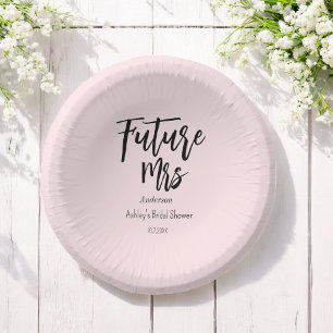 Vrijgezellenfeest Future Mrs Blush Pink Papieren Kommen
