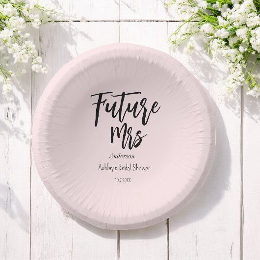 Vrijgezellenfeest Future Mrs Blush Pink Papieren Kommen