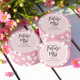 Vrijgezellenfeest Future Mrs Blush Pink Poker Chips