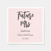Vrijgezellenfeest Future Mrs Blush Pink Servet (Voorkant)