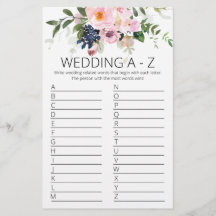 Vrijgezellenfeest game A to Z Kaart