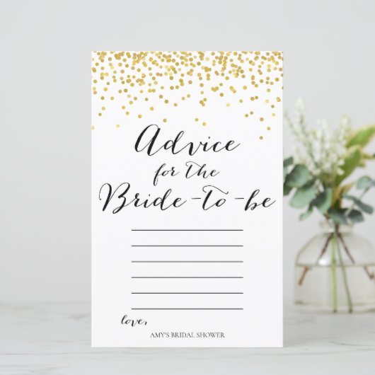 Vrijgezellenfeest game - Advies voor bride (Staand voorkant)