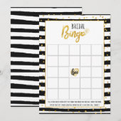 vrijgezellenfeest game Bingo | GoudConfetti Kaart (Voorkant / Achterkant)