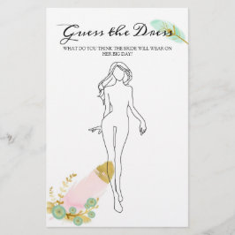 Vrijgezellenfeest Game Boho Feathers raden de Dres Flyer