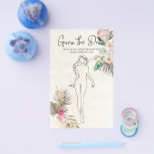 Vrijgezellenfeest Game Boho raadt de dreskaart Flyer (Enkel)