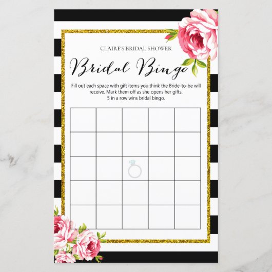 Vrijgezellenfeest game - Bridal Bingo (Voorkant)
