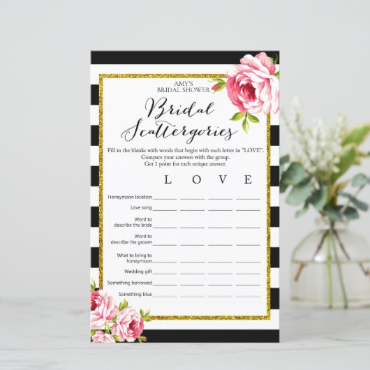 Vrijgezellenfeest game - Bridal Scattergories (Staand voorkant)