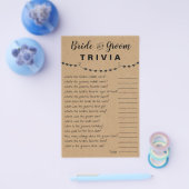 Vrijgezellenfeest game Bride & Groom Trivia Kaart (Enkel)