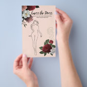 Vrijgezellenfeest Game Burgundy Pink raadt de dres Flyer (Hand)