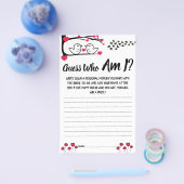 Vrijgezellenfeest game card Raad eens wie ik ben? Flyer (Enkel)