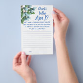 Vrijgezellenfeest game card Raad eens wie ik ben? Flyer (Hand)