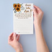 Vrijgezellenfeest game card Raad eens wie ik ben? Flyer (Hand)