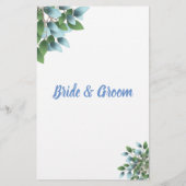 Vrijgezellenfeest game Card Wat heeft Groom gezegd Flyer (Achterkant)