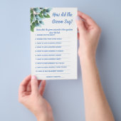 Vrijgezellenfeest game Card Wat heeft Groom gezegd Flyer (Hand)