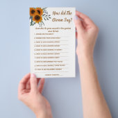 Vrijgezellenfeest game Card Wat heeft Groom gezegd Flyer (Hand)