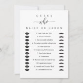 Vrijgezellenfeest Game die het de Bride of Groom z Kaart (Voorkant)