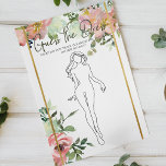 Vrijgezellenfeest Game Eggshell Blush raad het dre Flyer<br><div class="desc">Raad eens de jurk vrijgezellenfeest wedstrijd. Geef elke gast een kaart en laat ze raden wat ze denken dat de bruid-te-be op haar trouwdag draag. Zachte waterverf eierschaal en blush Floral . Coördinatie terug. Overeenkomende objecten om je collectie te voltooien zijn beschikbaar in onze Zazzle winkel!</div>