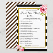 Vrijgezellenfeest Game en de bride Wore.. (Voorkant / Achterkant)