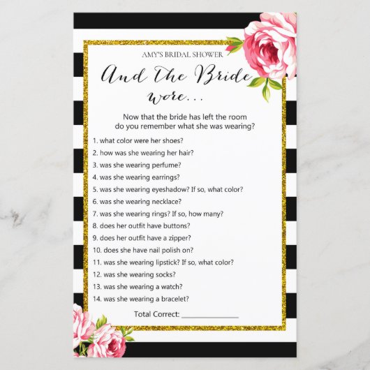Vrijgezellenfeest Game en de bride Wore.. (Voorkant)
