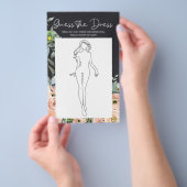 Vrijgezellenfeest Game Floral Raad de dreskaart Flyer (Hand)