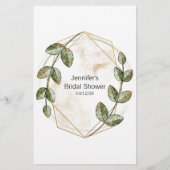 Vrijgezellenfeest Game Gold Sage raad de Dress Kaa Flyer (Achterkant)